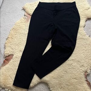Lane Bryant stretch black pants with zippers and back seam leggings size 14/16